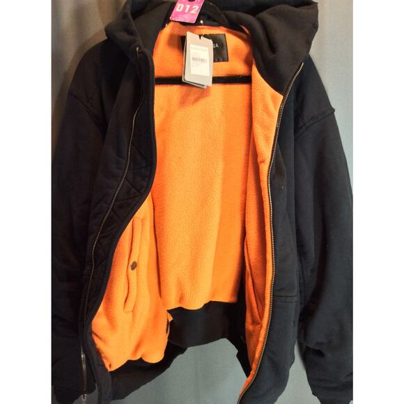 NFL Cleveland Browns Jacket Men's Large Brown Orange 1/4 Zip Sports Windbreaker - Picture 3 of 6